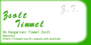 zsolt timmel business card